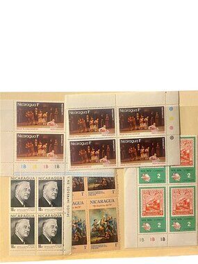 Nicaragua Commemorative Stamps Collection - Ballet Franklin Roosevelt Independen